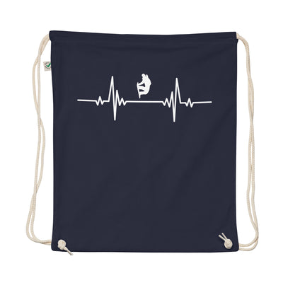 Heartbeat Snowboarder Lift - Organic Turnbeutel snowboarden