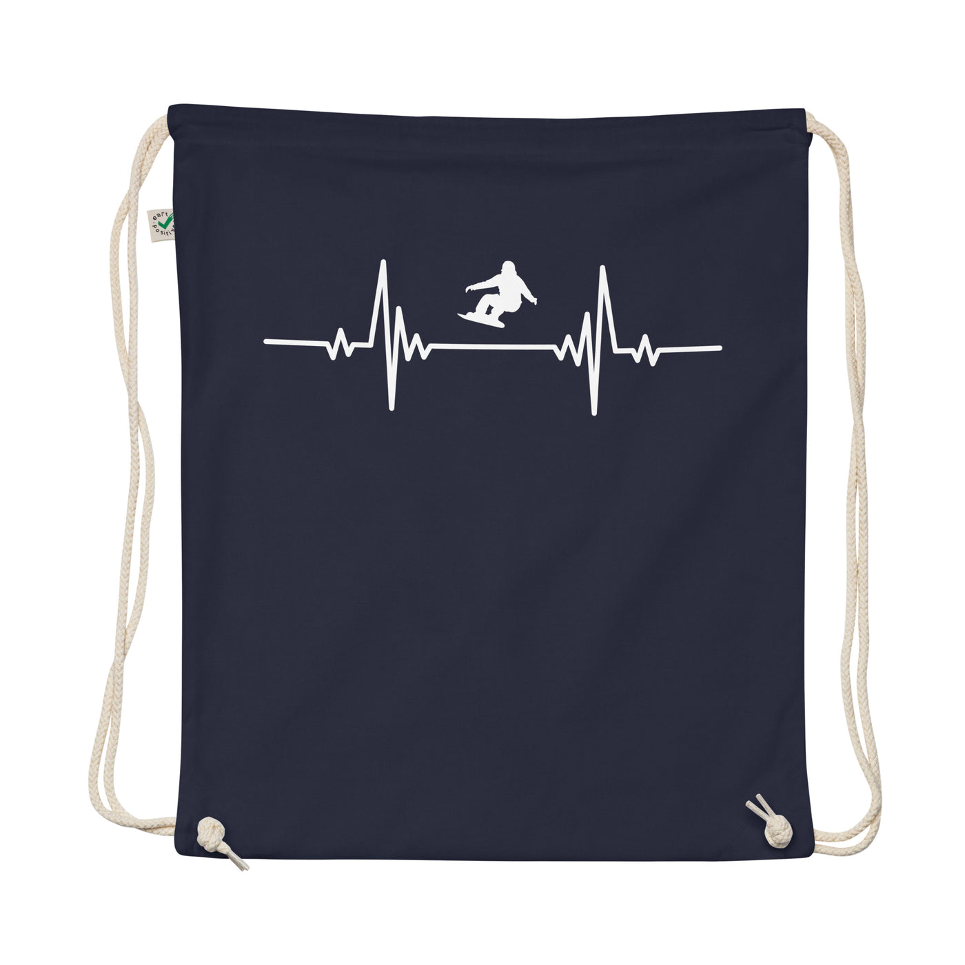 Heartbeat Snowboarding Sport - Organic Turnbeutel snowboarden