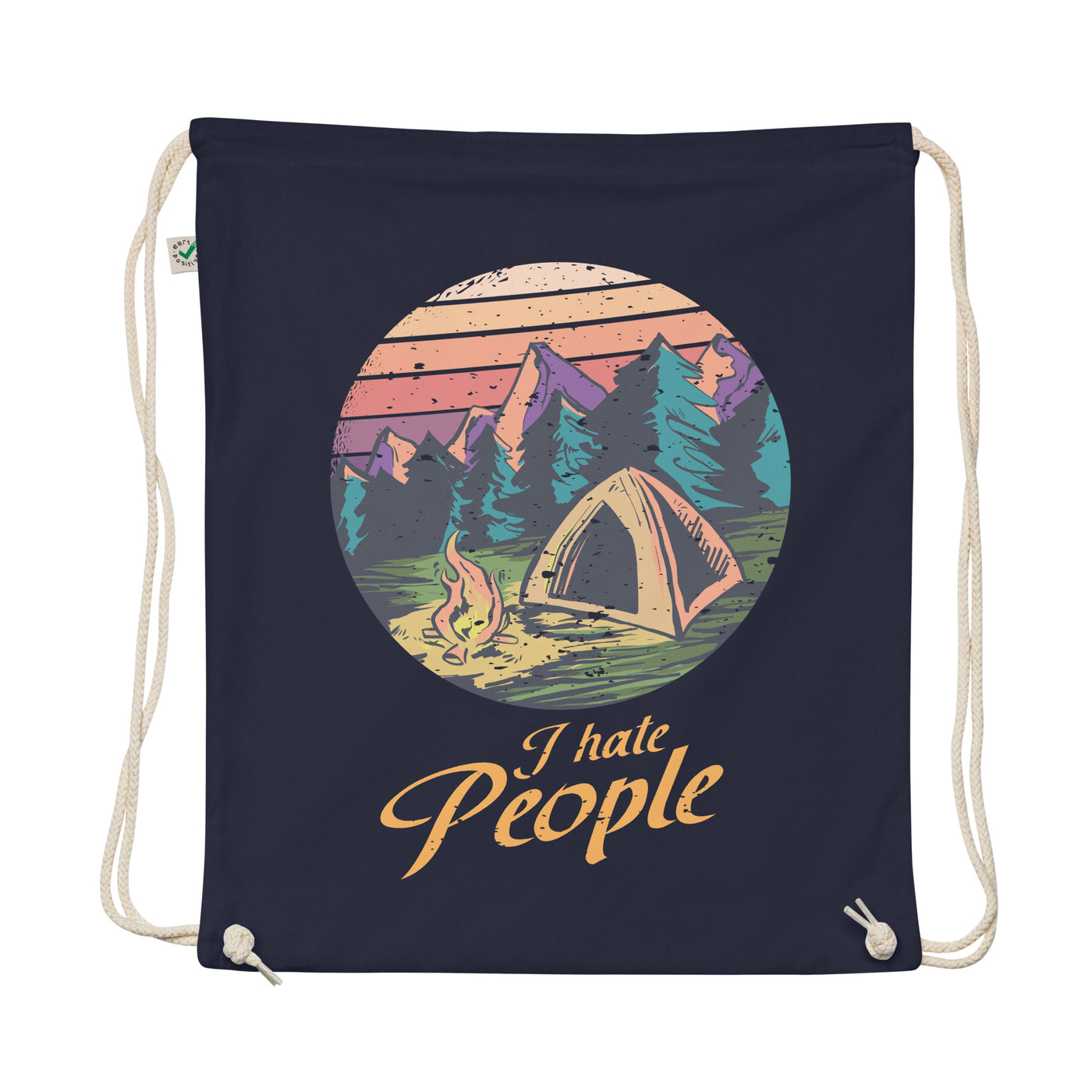 I Hate People - Organic Turnbeutel camping