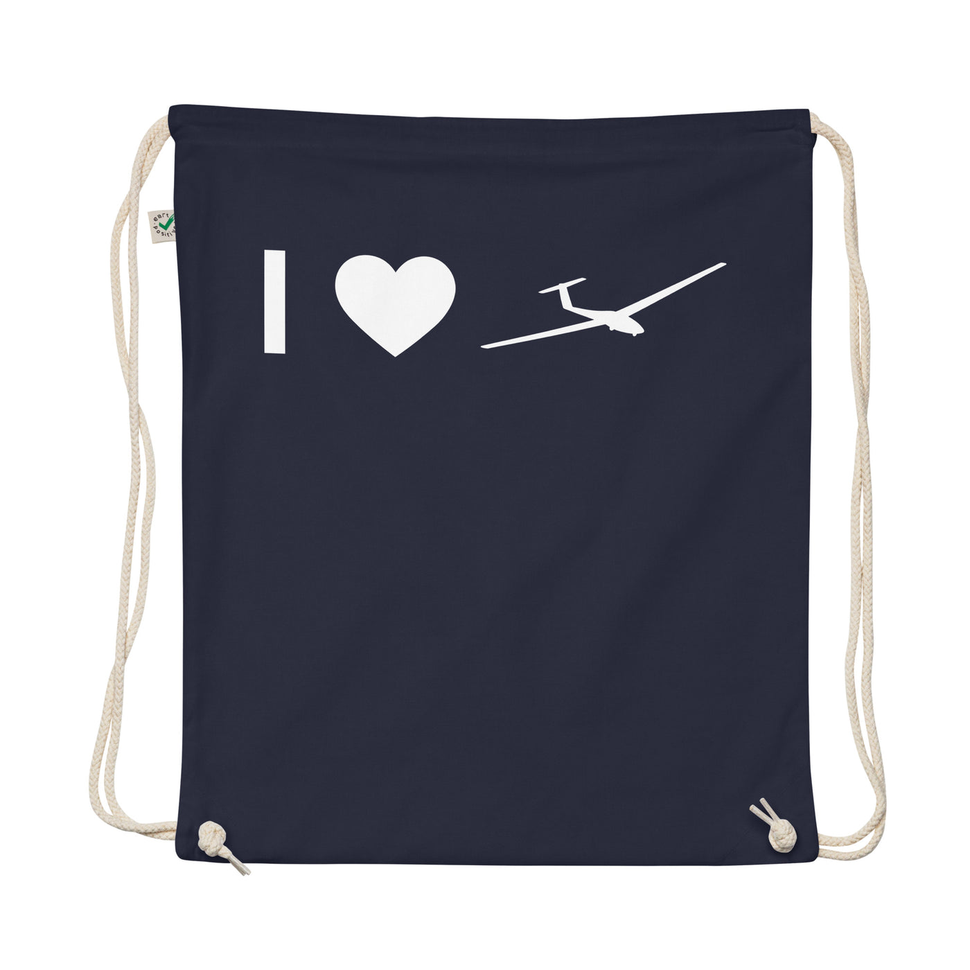 I Heart And Sailplane - Organic Turnbeutel berge