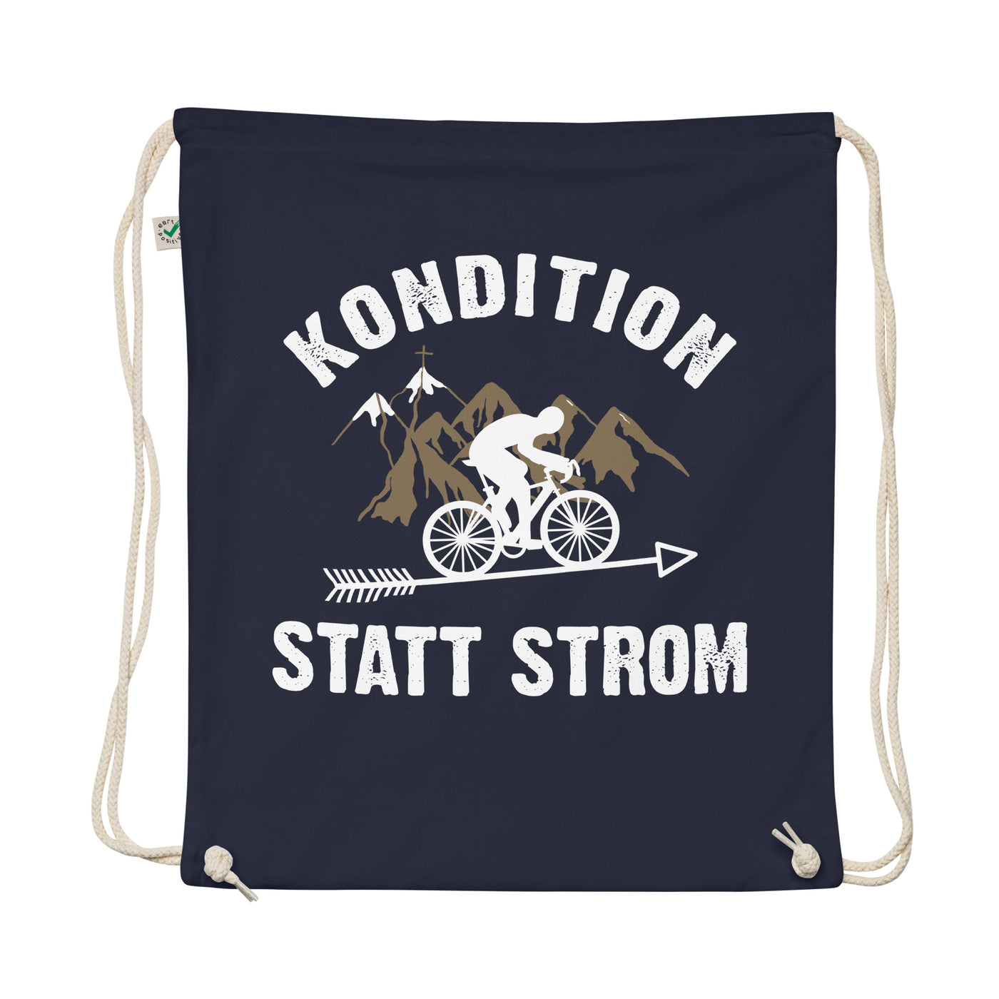 Kondition Statt Strom - Organic Turnbeutel fahrrad mountainbike