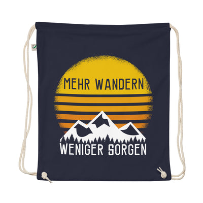 Mehr Wandern Weniger Sorgen - Organic Turnbeutel wandern