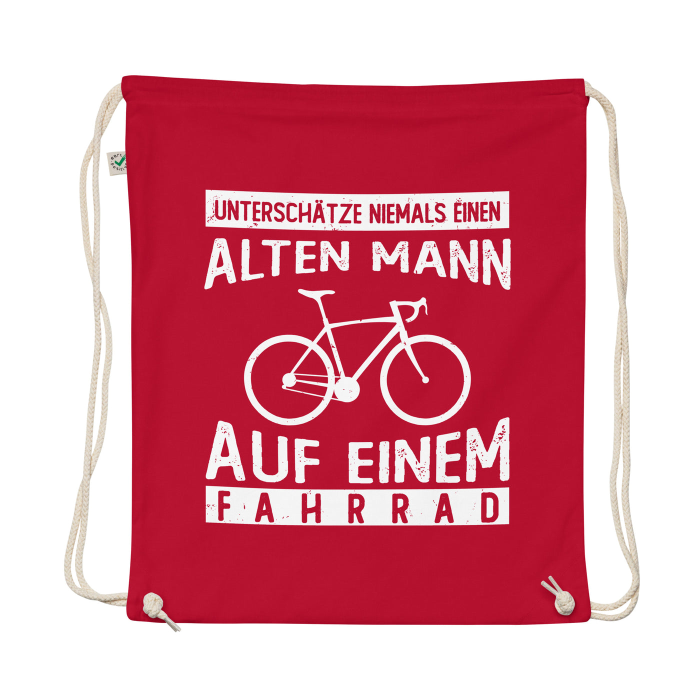 Alter Mann Auf Einem Fahrrad - Organic Turnbeutel fahrrad