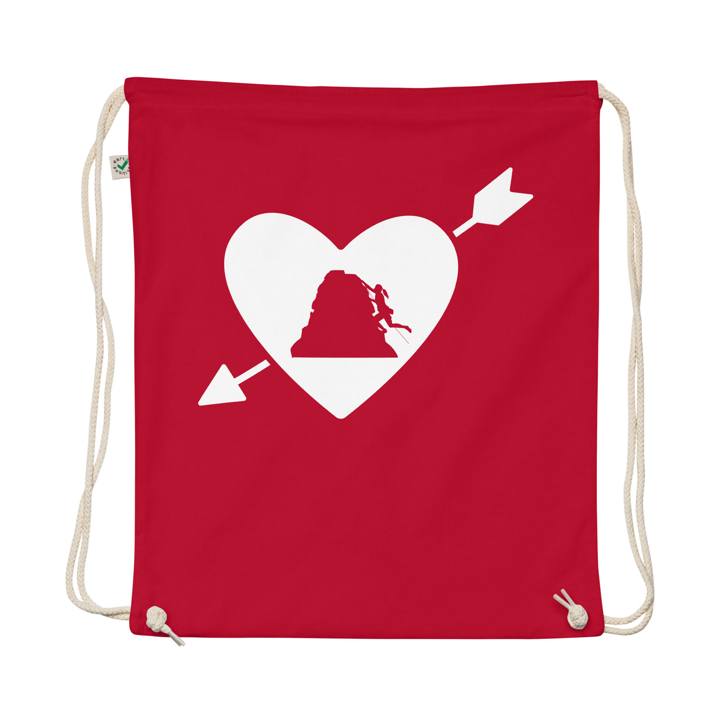 Arrow Heart And Climbing 1 - Organic Turnbeutel klettern