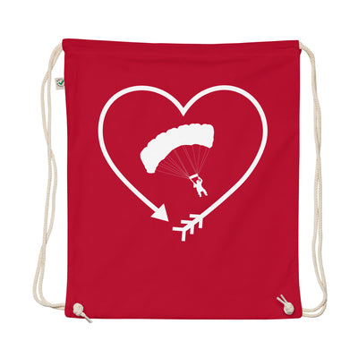 Arrow In Heartshape And Paragliding - Organic Turnbeutel berge