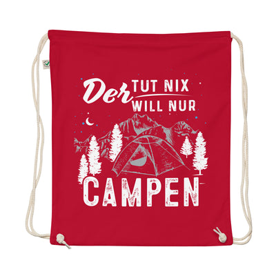 Der Will Nur Campen - Organic Turnbeutel camping