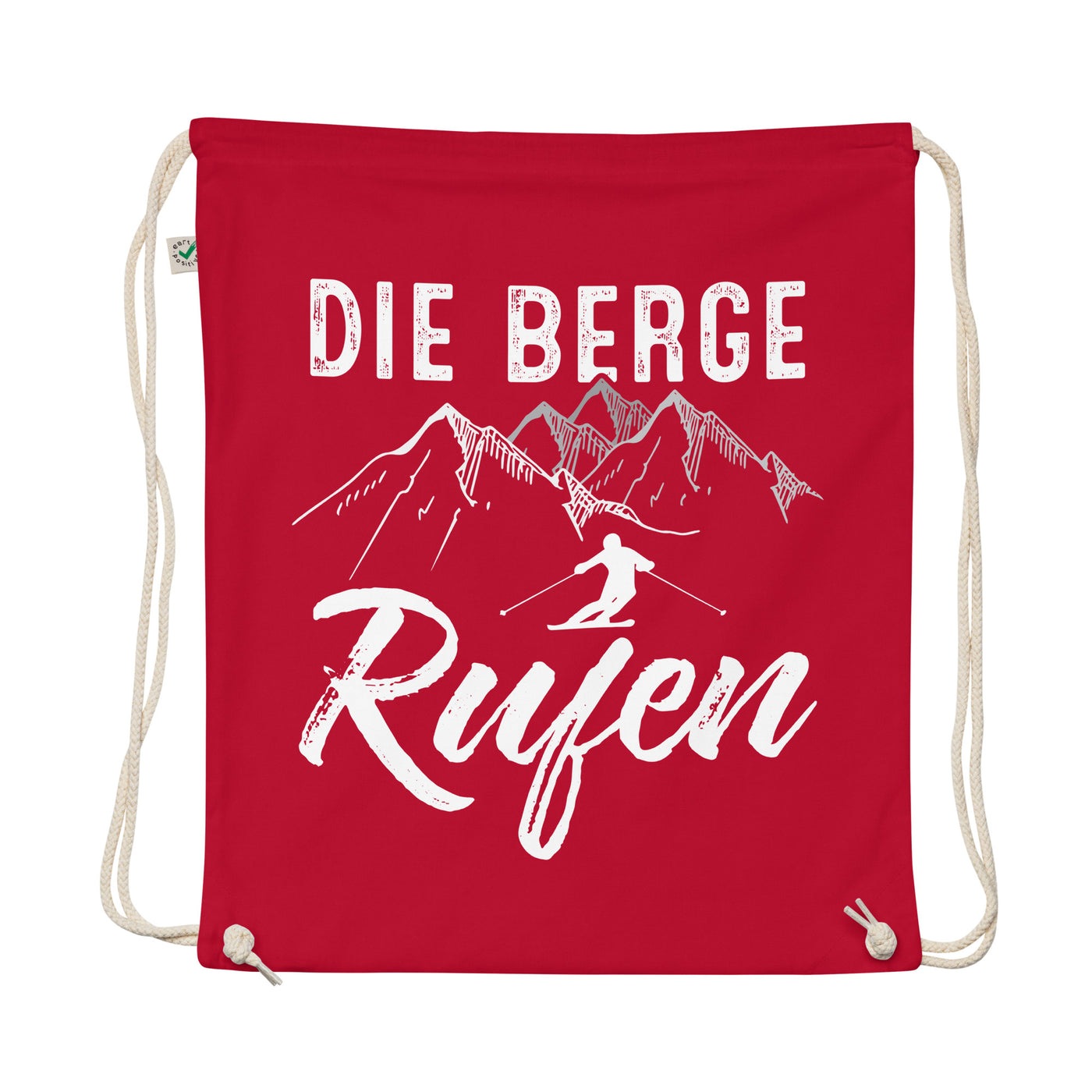 Die Berge Rufen - Organic Turnbeutel ski