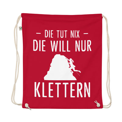 Die Tut Nix Die Will Nur Klettern - Organic Turnbeutel klettern