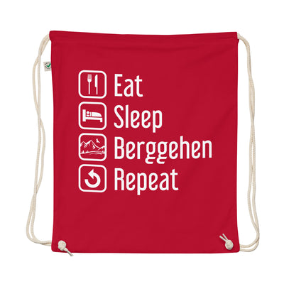 Eat Sleep Berggehen Repeat - Organic Turnbeutel berge