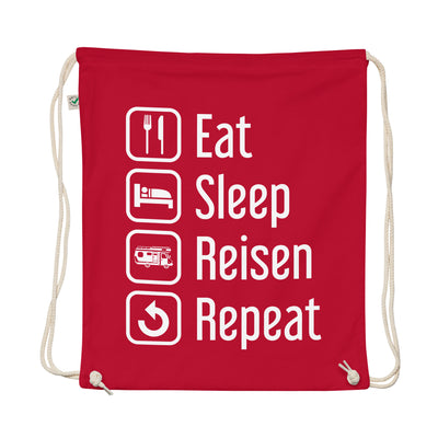 Eat Sleep Reisen Repeat - Organic Turnbeutel camping