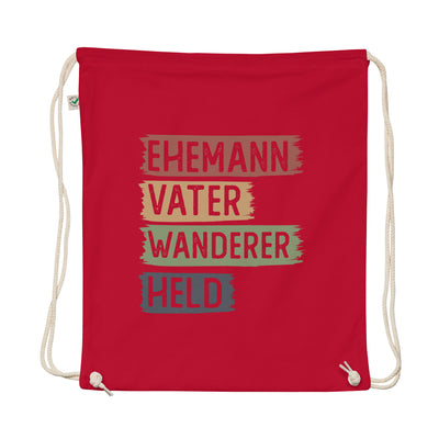 Ehemann, Vater, Wanderer, Held - Organic Turnbeutel wandern