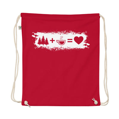 Grunge Rectangle - Heart - Coffee - Trees - Organic Turnbeutel camping