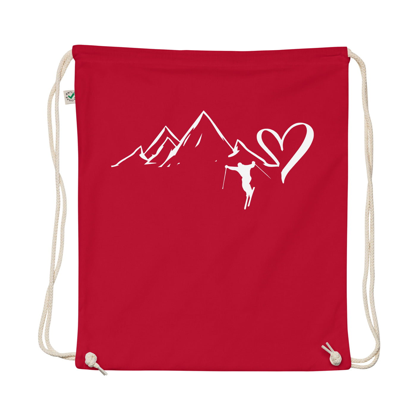 Heart - Mountain - Skiing - Organic Turnbeutel ski