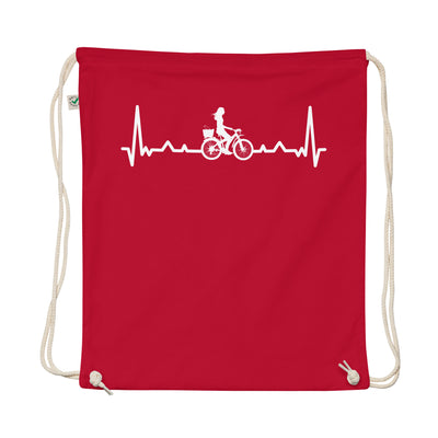 Heartbeat And Cycling - Organic Turnbeutel fahrrad