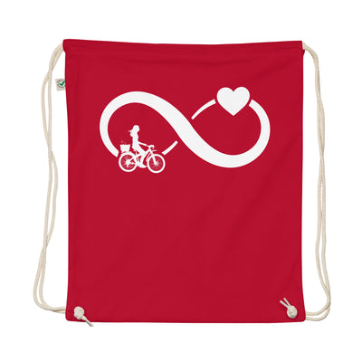 Infinity Heart And Cycling 2 - Organic Turnbeutel fahrrad