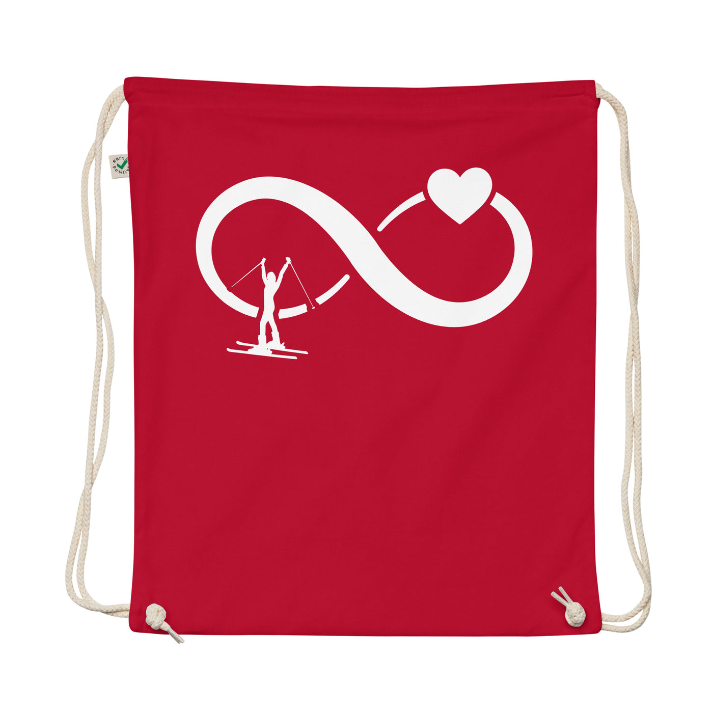 Infinity Heart And Skiing 1 - Organic Turnbeutel ski