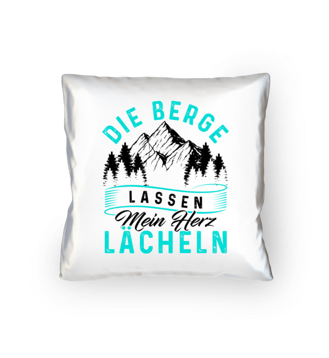 Berge lassen mein Herz lächeln - Kissen (40x40cm) berge mountainbike Default Title