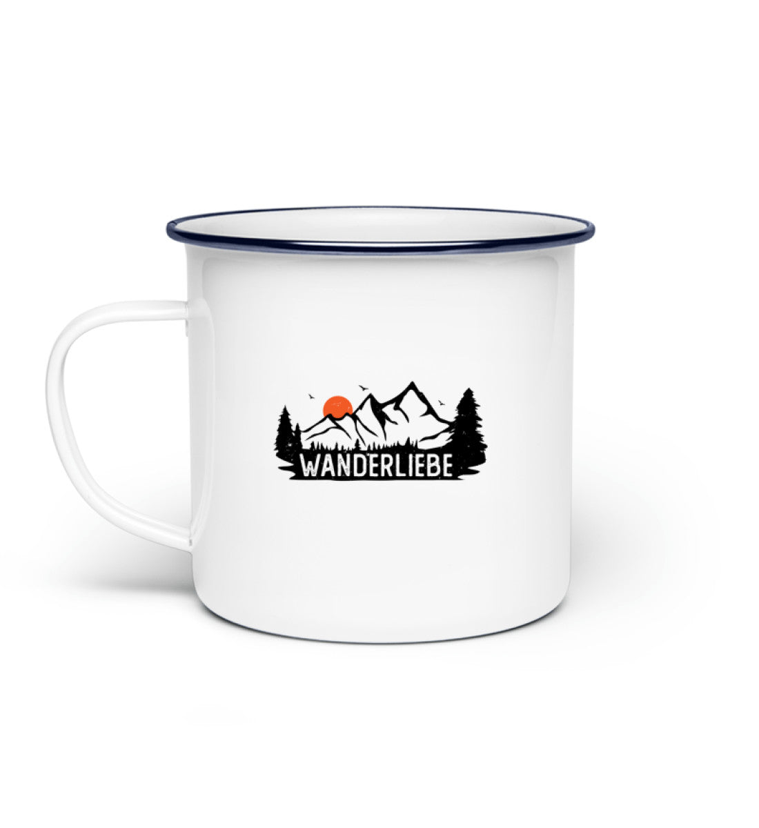 Wanderliebe, Berge und Sonne - Emaille Tasse wandern Default Title