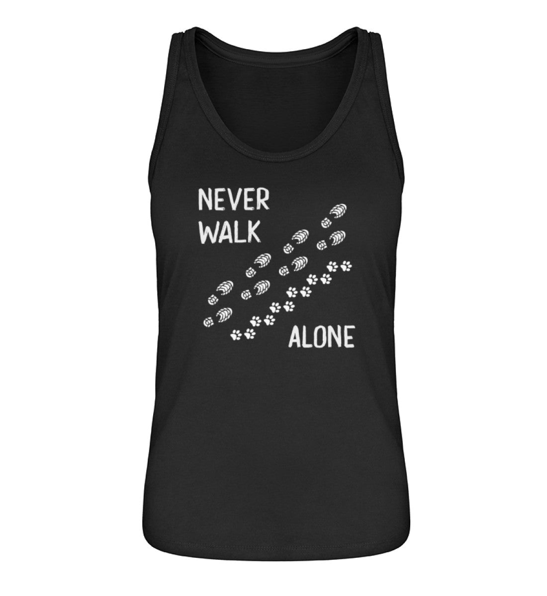 Never walk alone - Damen Organic Tanktop wandern Schwarz