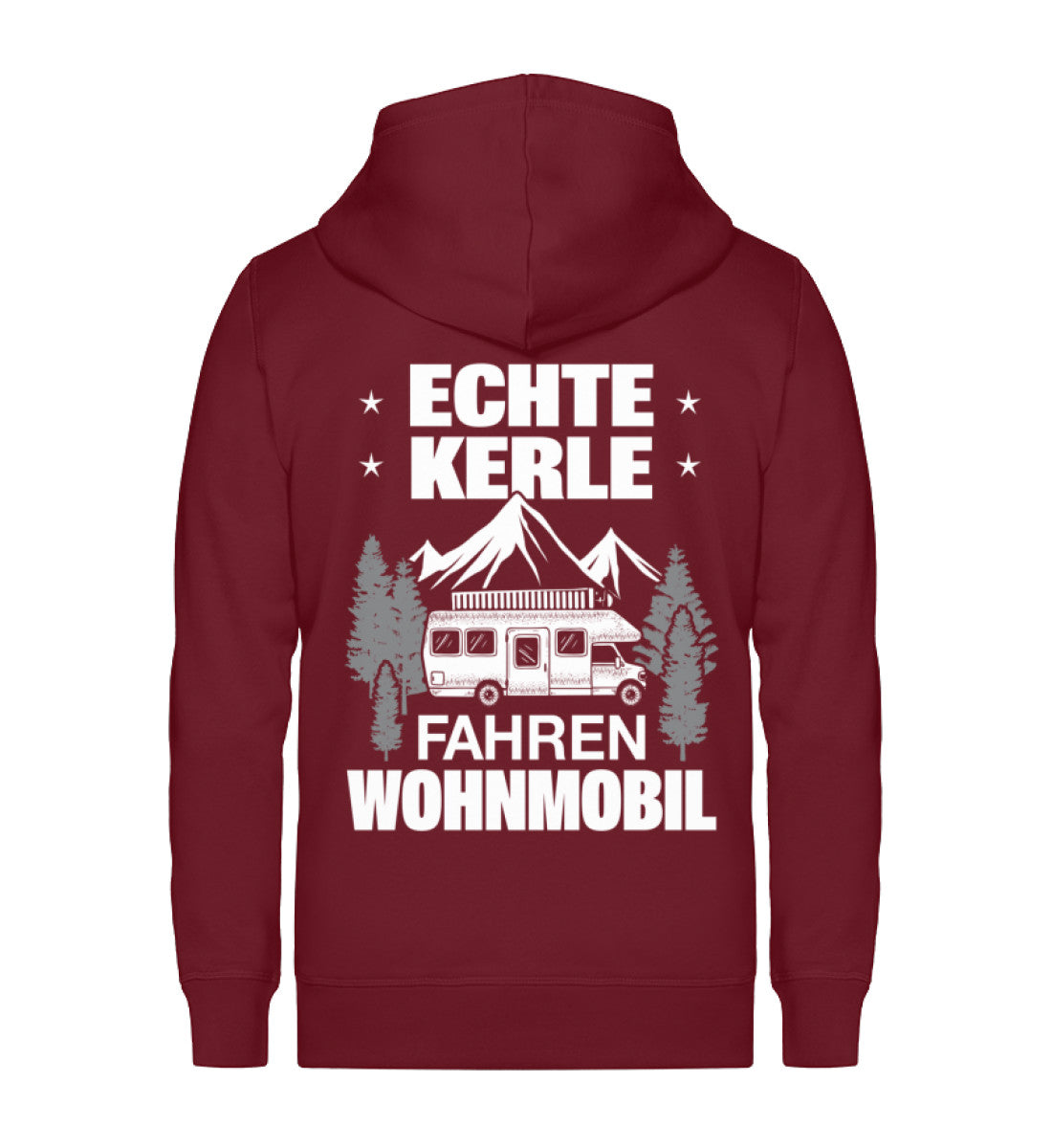 Echte Kerle fahren Wohnmobil - Unisex Premium Organic Sweatjacke camping Weinrot