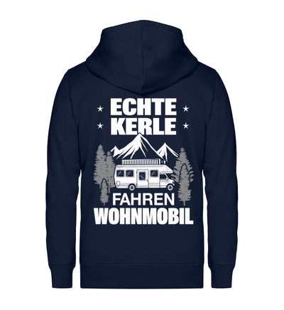 Echte Kerle fahren Wohnmobil - Unisex Premium Organic Sweatjacke camping Navyblau