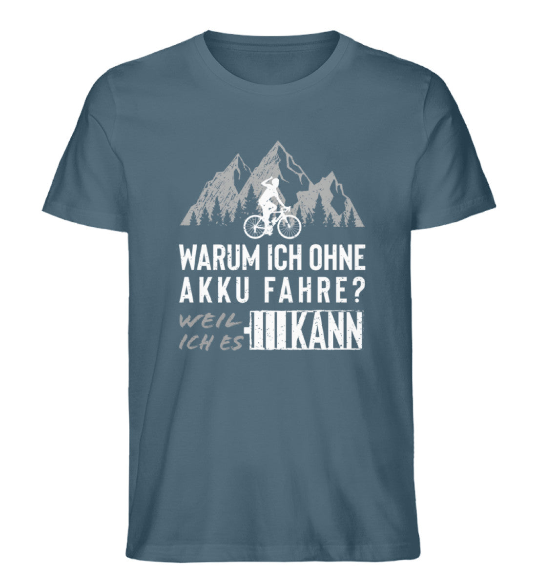 Warum ich ohne Akku fahre - Herren Premium Organic T-Shirt Stargazer