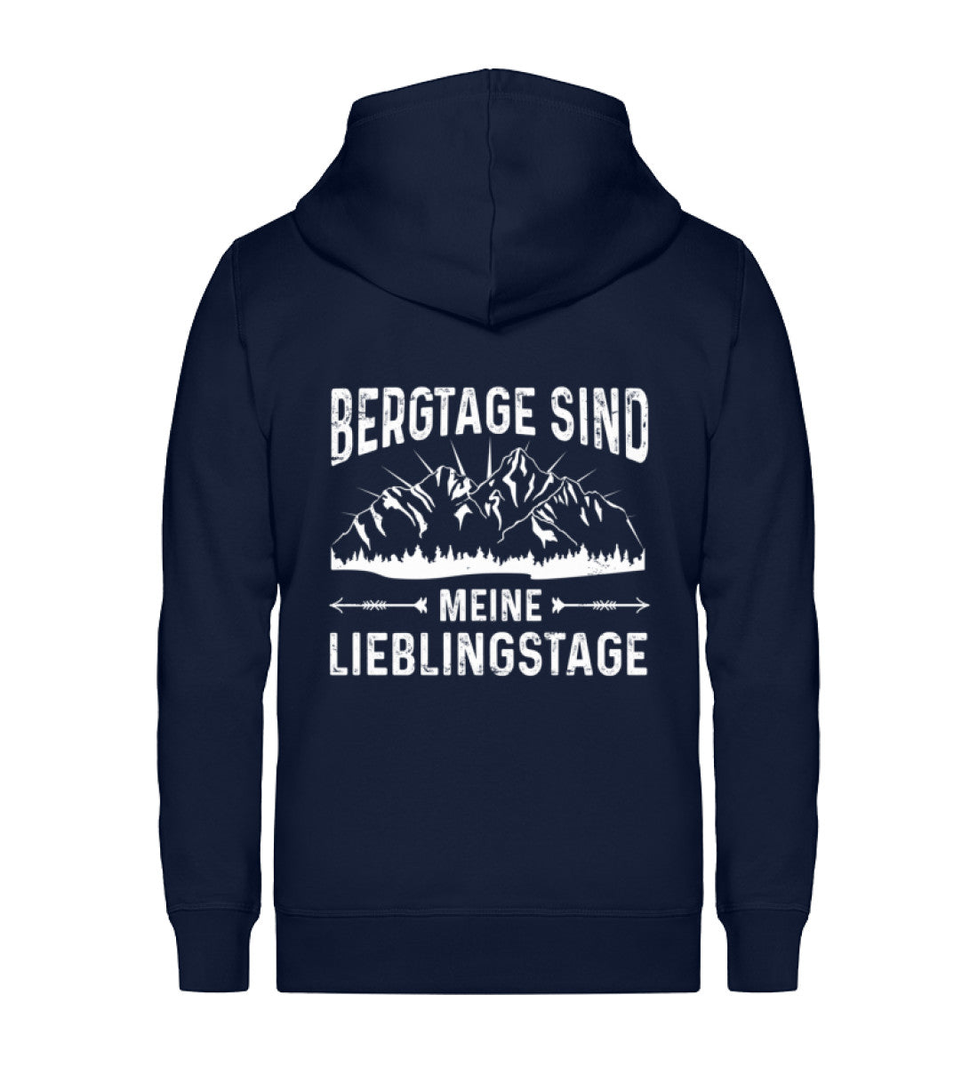 Bergtage - Lieblingstage - Unisex Premium Organic Sweatjacke berge wandern Navyblau