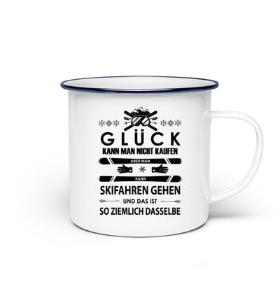 Glück kann man sich nicht kaufen - Emaille Tasse ski