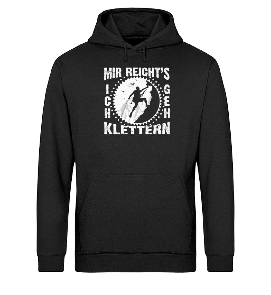 Mir reichts ich geh klettern - Unisex Organic Hoodie klettern Schwarz