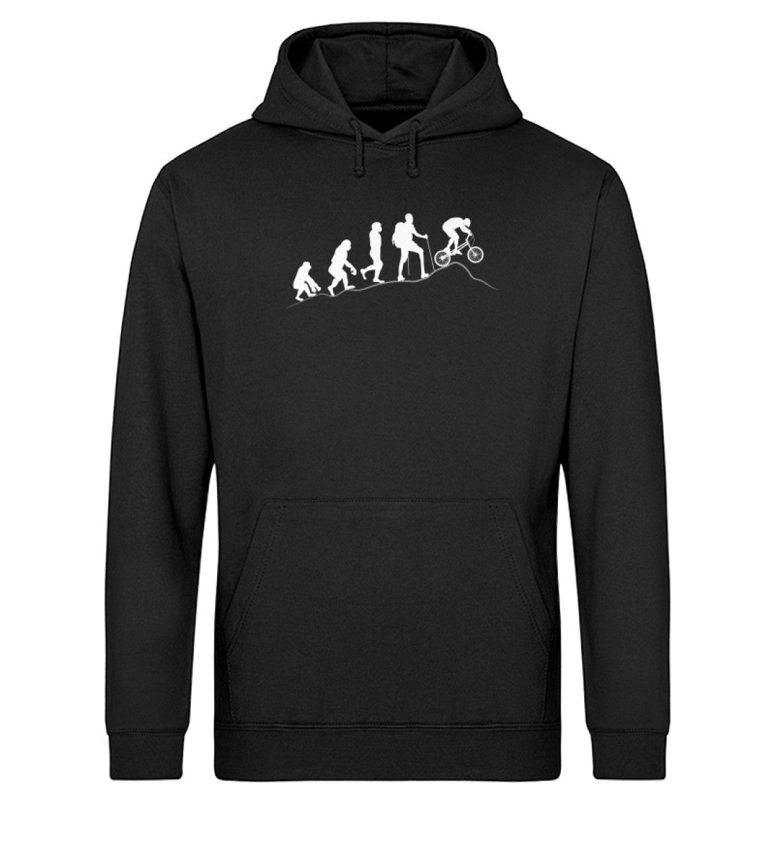 Mountainbike Evolution - Unisex Organic Hoodie mountainbike Schwarz