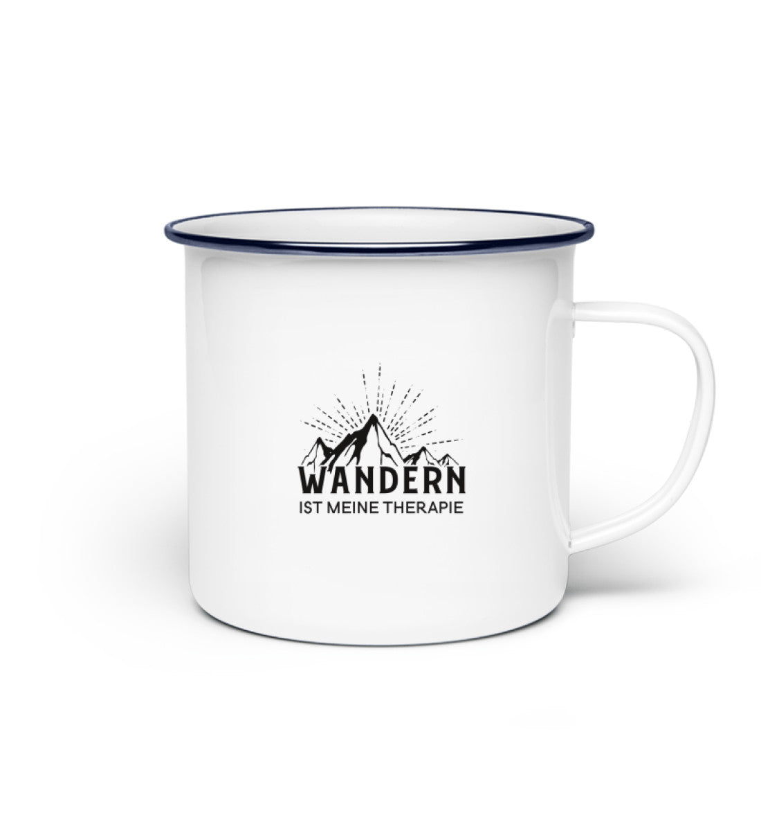 Wandern ist meine Therapie - Emaille Tasse wandern Default Title