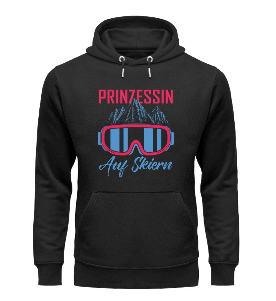 Prinzessin auf Skiern - Unisex Premium Organic Hoodie Schwarz