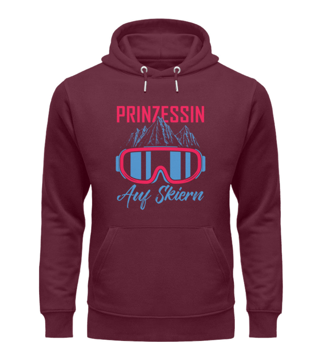 Prinzessin auf Skiern - Unisex Premium Organic Hoodie Weinrot