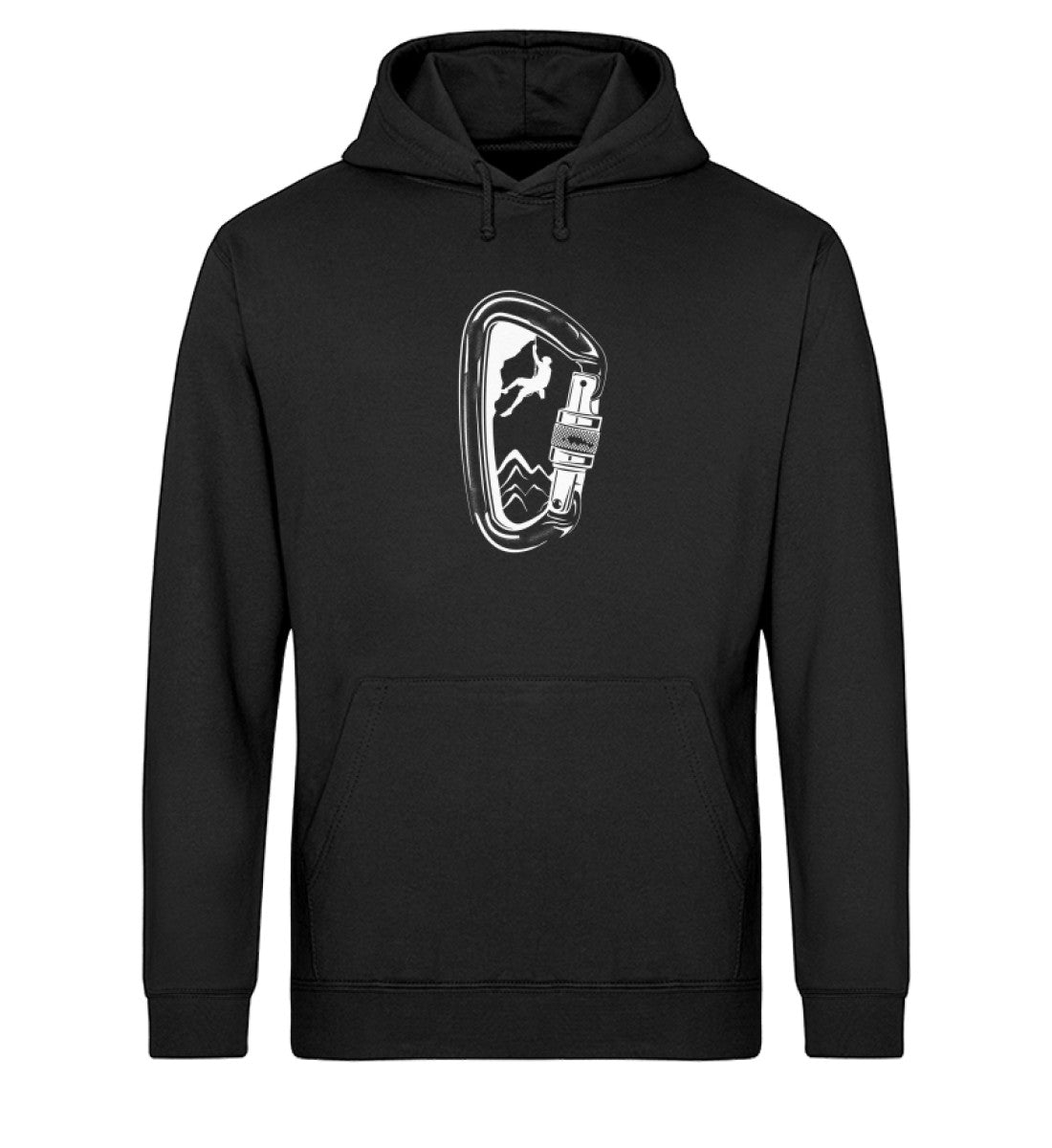 Bergsteigen - Unisex Organic Hoodie klettern Schwarz