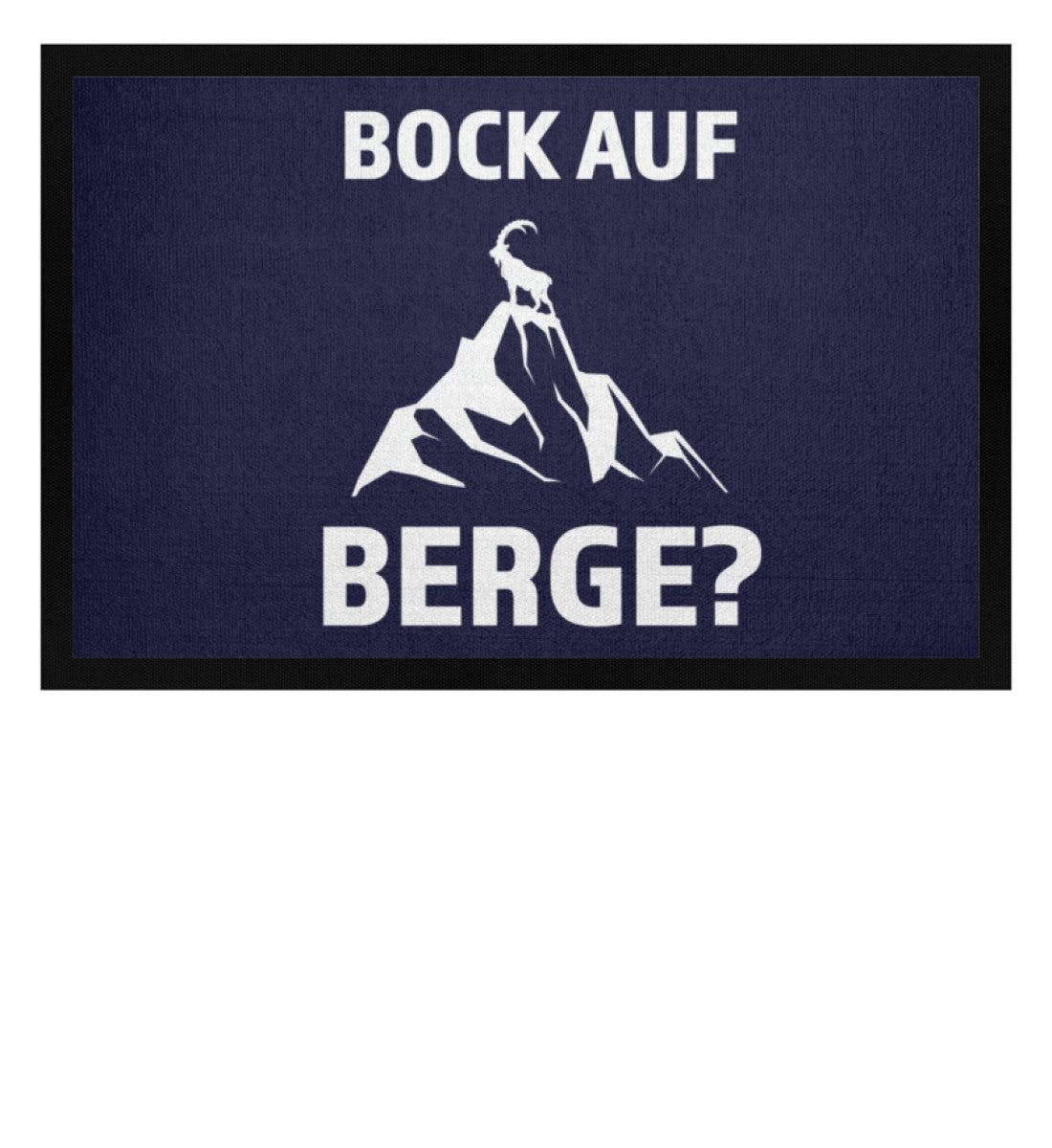 Bock auf Berge - Fußmatte mit Gummirand berge Navy