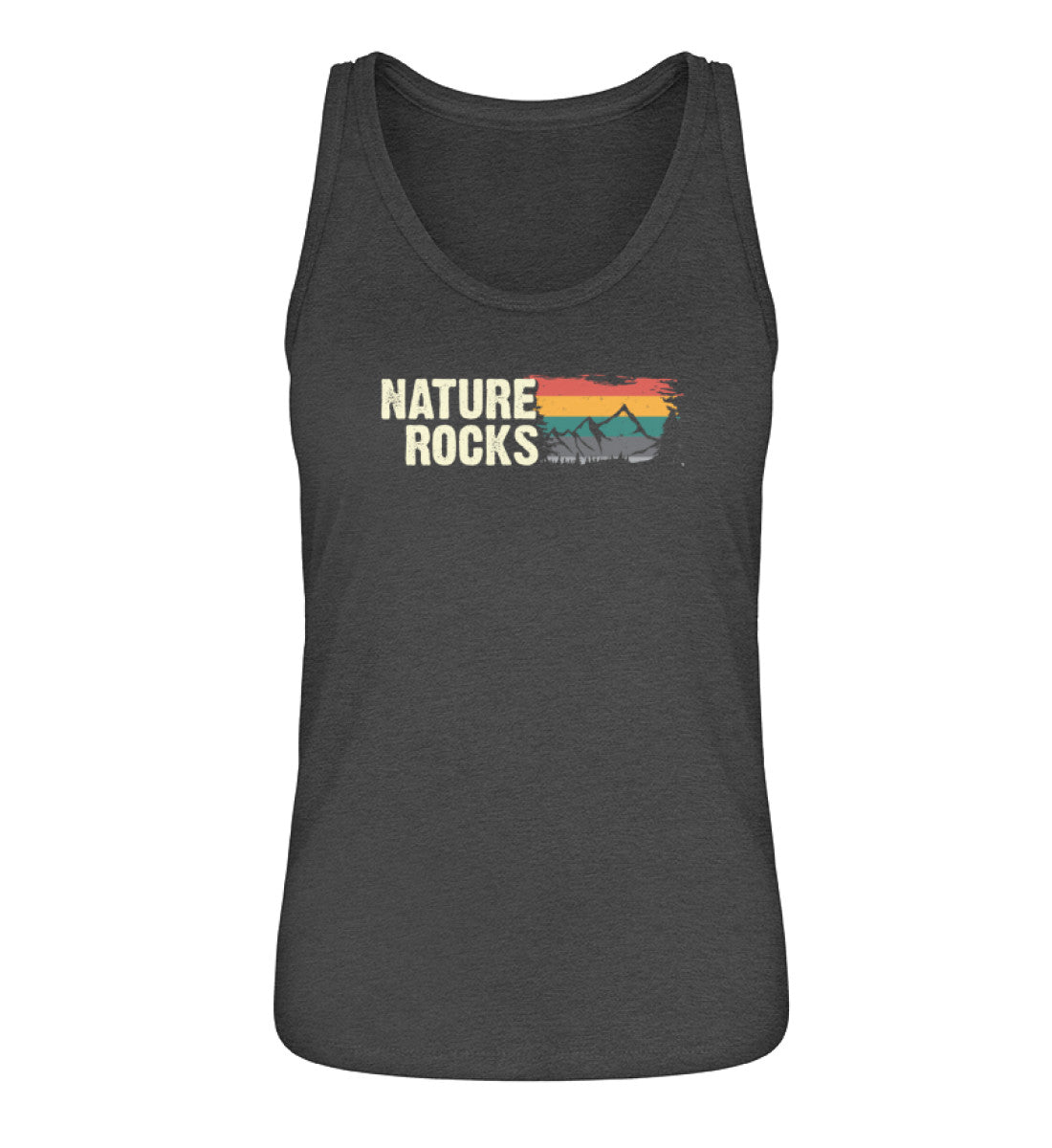 Nature Rocks - Damen Organic Tanktop berge camping wandern Grau (meliert)