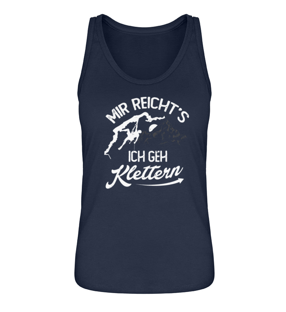 Mir reichts, ich geh Klettern - Damen Organic Tanktop klettern Navyblau