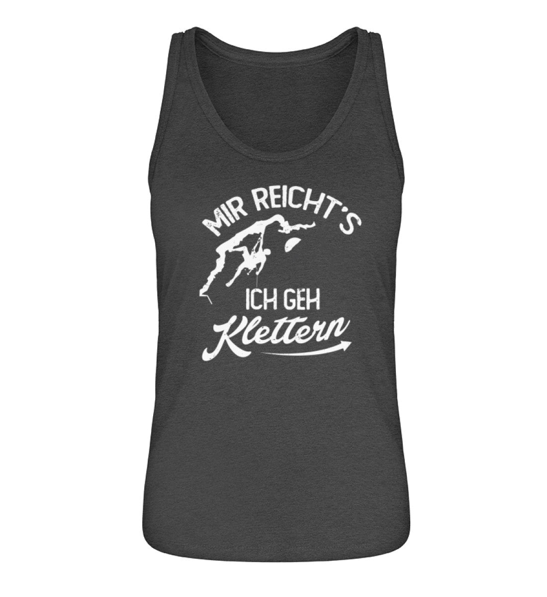 Mir reichts, ich geh Klettern - Damen Organic Tanktop klettern Grau (meliert)