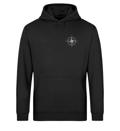 World Traveler - Unisex Organic Hoodie camping wandern Schwarz