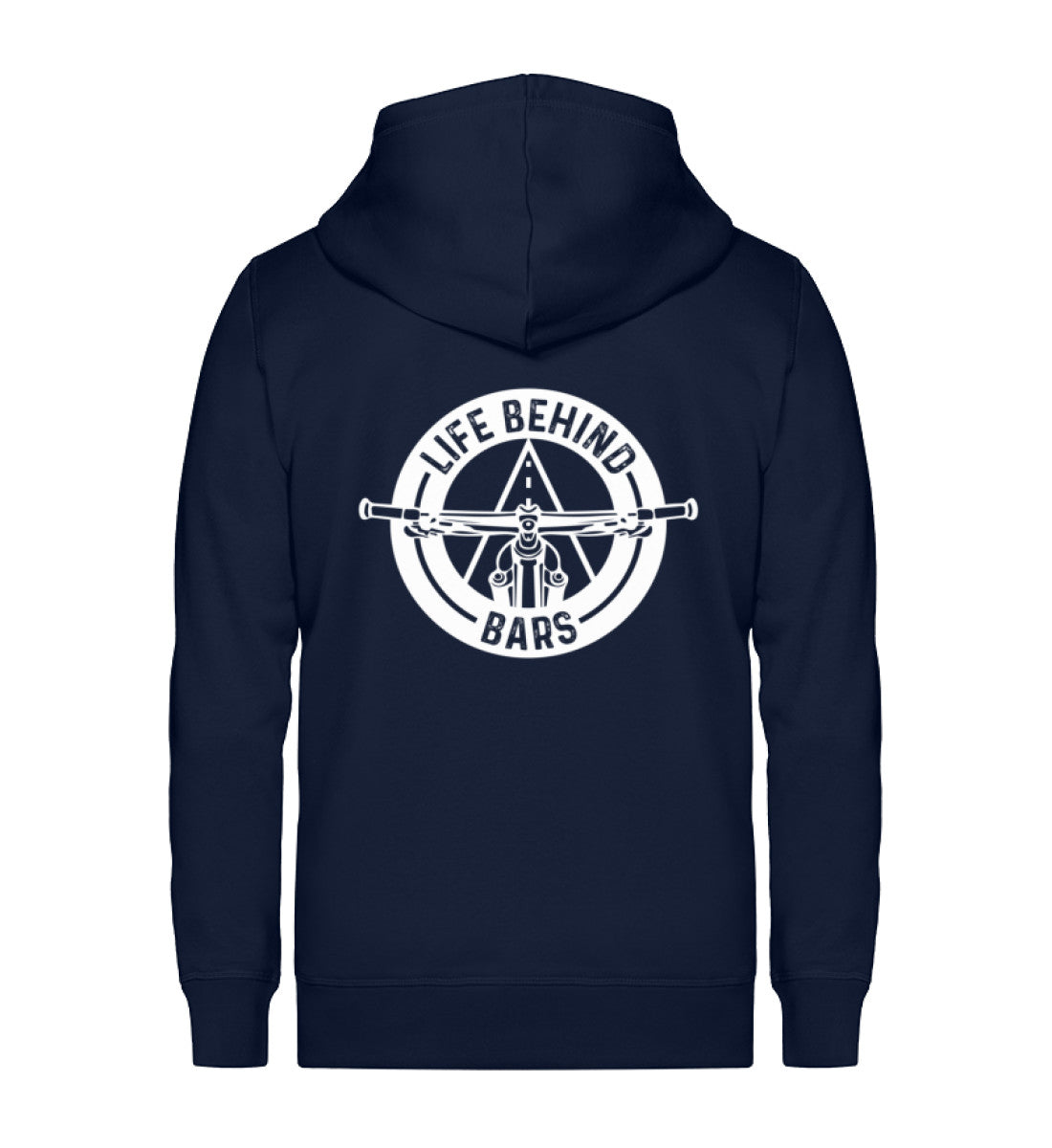 Life behind bars - Unisex Premium Organic Sweatjacke fahrrad mountainbike Navyblau