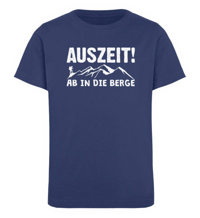 Auszeit, ab in die Berge - Kinder Premium Organic T-Shirt berge wandern Navyblau