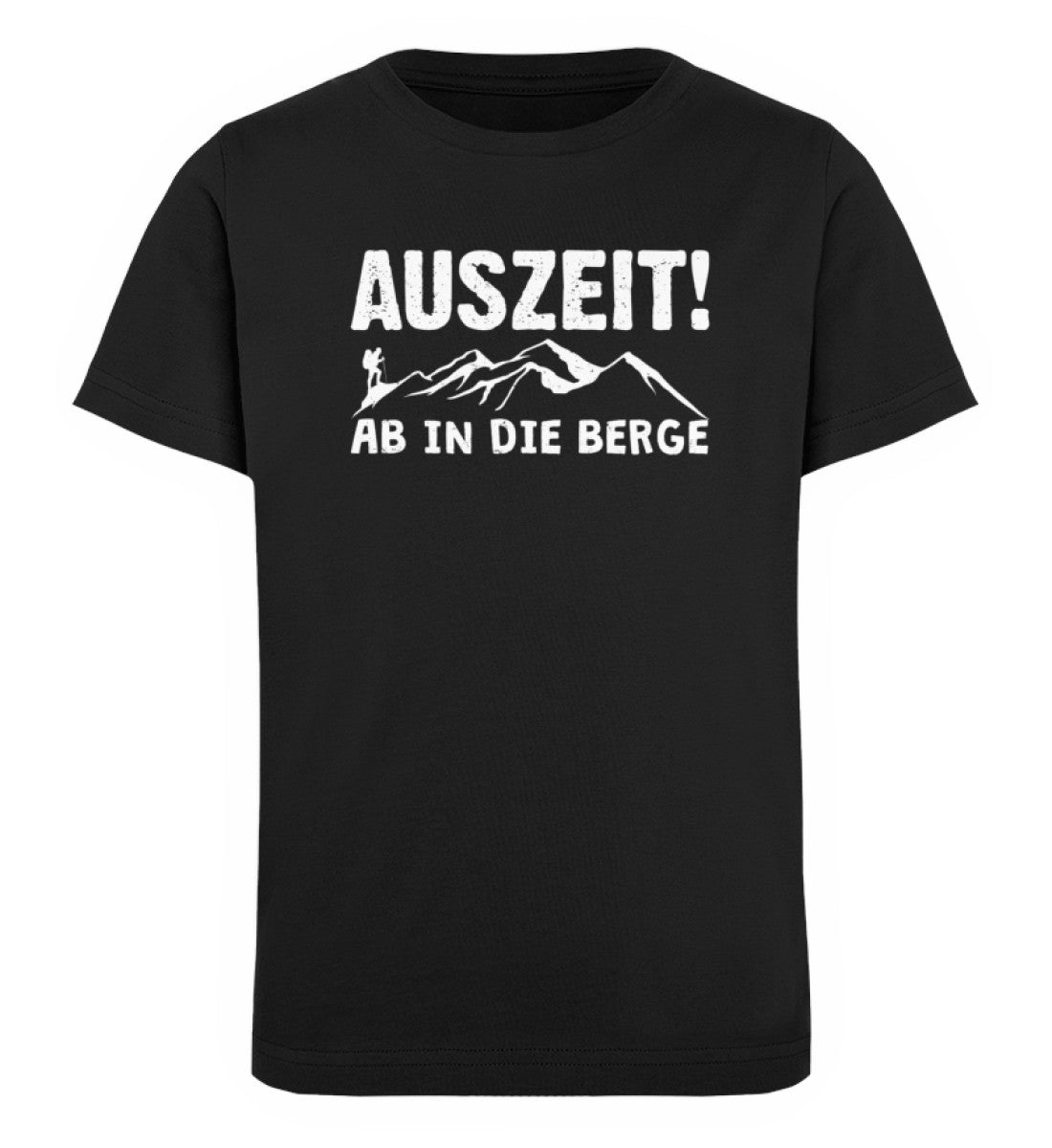 Auszeit, ab in die Berge - Kinder Premium Organic T-Shirt berge wandern Schwarz