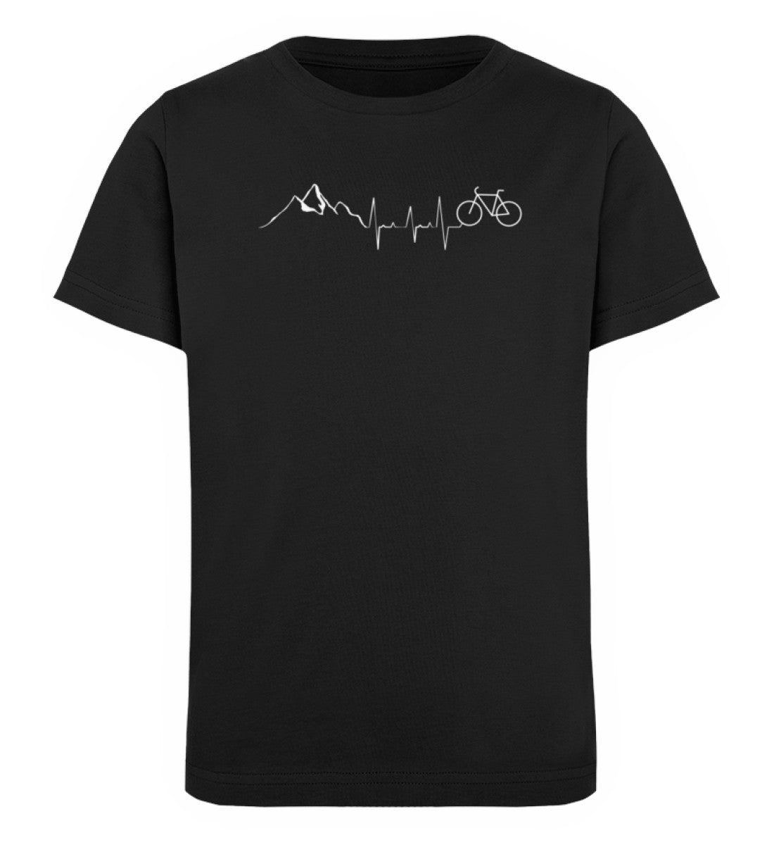 Berge und Fahrrad - Kinder Premium Organic T-Shirt fahrrad mountainbike Schwarz