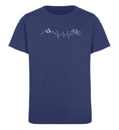 Berge und Fahrrad - Kinder Premium Organic T-Shirt fahrrad mountainbike Navyblau