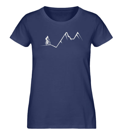 Mountainbike Minimal - Damen Organic T-Shirt mountainbike Navyblau