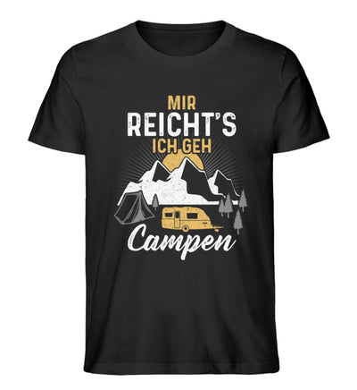 Mir reichts ich geh Campen - Herren Premium Organic T-Shirt camping Schwarz