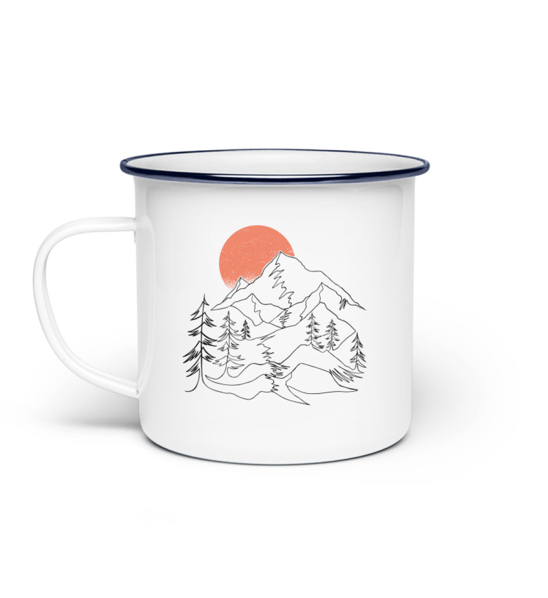 Berglandschaft - Emaille Tasse berge