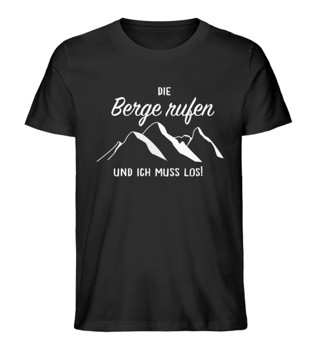 Die Berge rufen und ich muss los - Herren Premium Organic T-Shirt berge wandern Schwarz