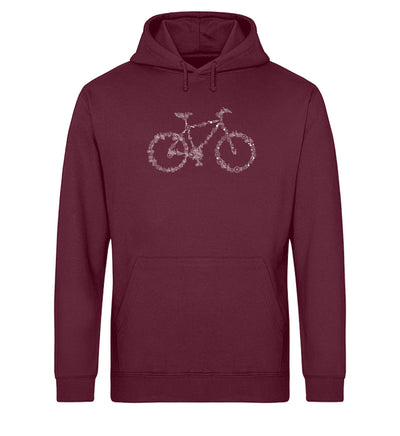 Fahrrad Kollektiv - Unisex Organic Hoodie fahrrad mountainbike Weinrot