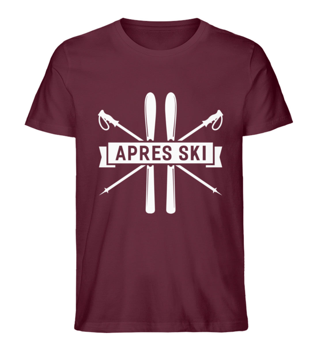 Apres Ski - Herren Premium Organic T-Shirt ski Weinrot